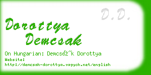 dorottya demcsak business card